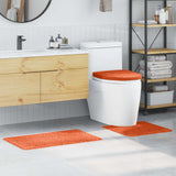 Vidaxl antislip badmat set 3 pcs oranje pp