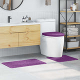 Vidaxl antislip badmat set 3 pcs paars pp
