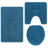 Vidaxl antislip badmat set 3 pcs blauw pp