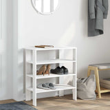 Vidaxl Shoe Rack 61x32x70 cm bearbetat trävitt