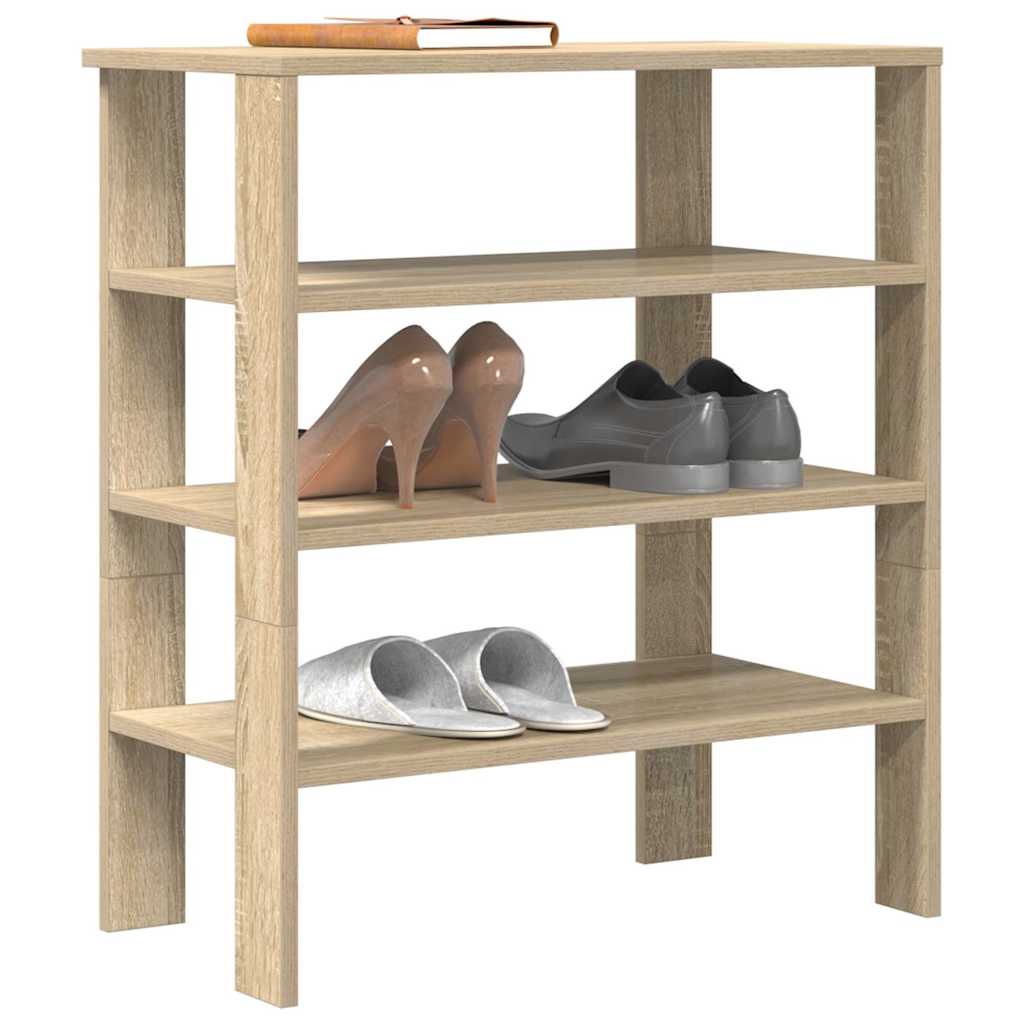 VIDAXL -Schuhregal 61x32x70 cm verarbeitetes Holz Sonoma Eiche -Colored