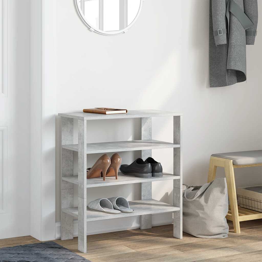 Vidaxx Schuhregal 61x32x70 cm Holzwerkstoff Betongrau
