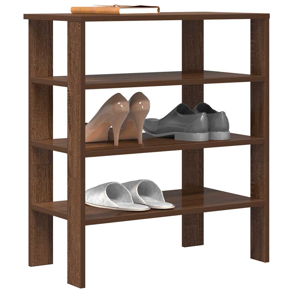 Vidaxl Shoe Rack 61x32x70 cm Color de roble de madera procesada