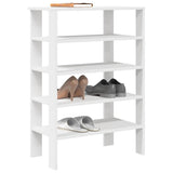 Vidaxl Shoe Rack 61x32x87.5 cm de madera procesada blanca