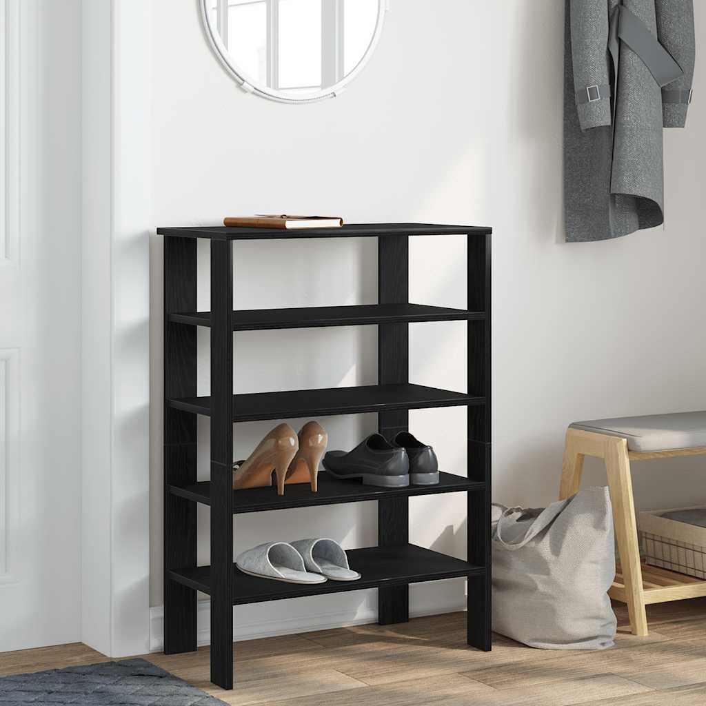 Vidaxl Shoe Rack 61x32x87,5 cm Behandlet tre svart