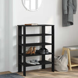 Vidaxl Shoe Rack 61x32x87.5 cm de madera procesada Negro