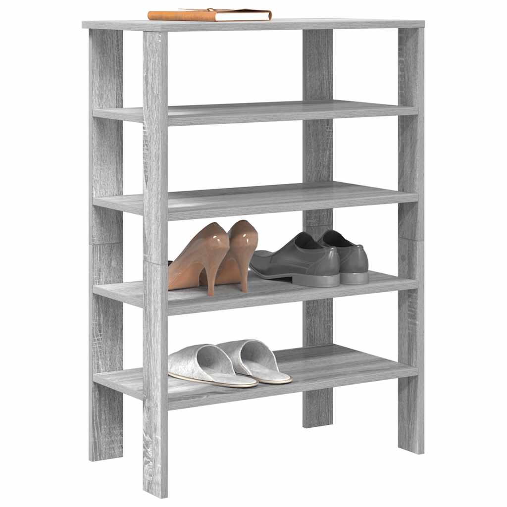 Vidaxl Shoe Rack 61x32x87.5 cm Color de roble de sonoma de madera procesada