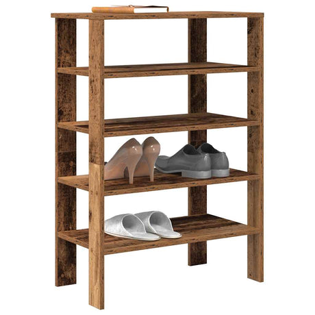 Vidaxx Schuhregal 61x32x87,5 cm verarbeitetes Holz, altholzfarben