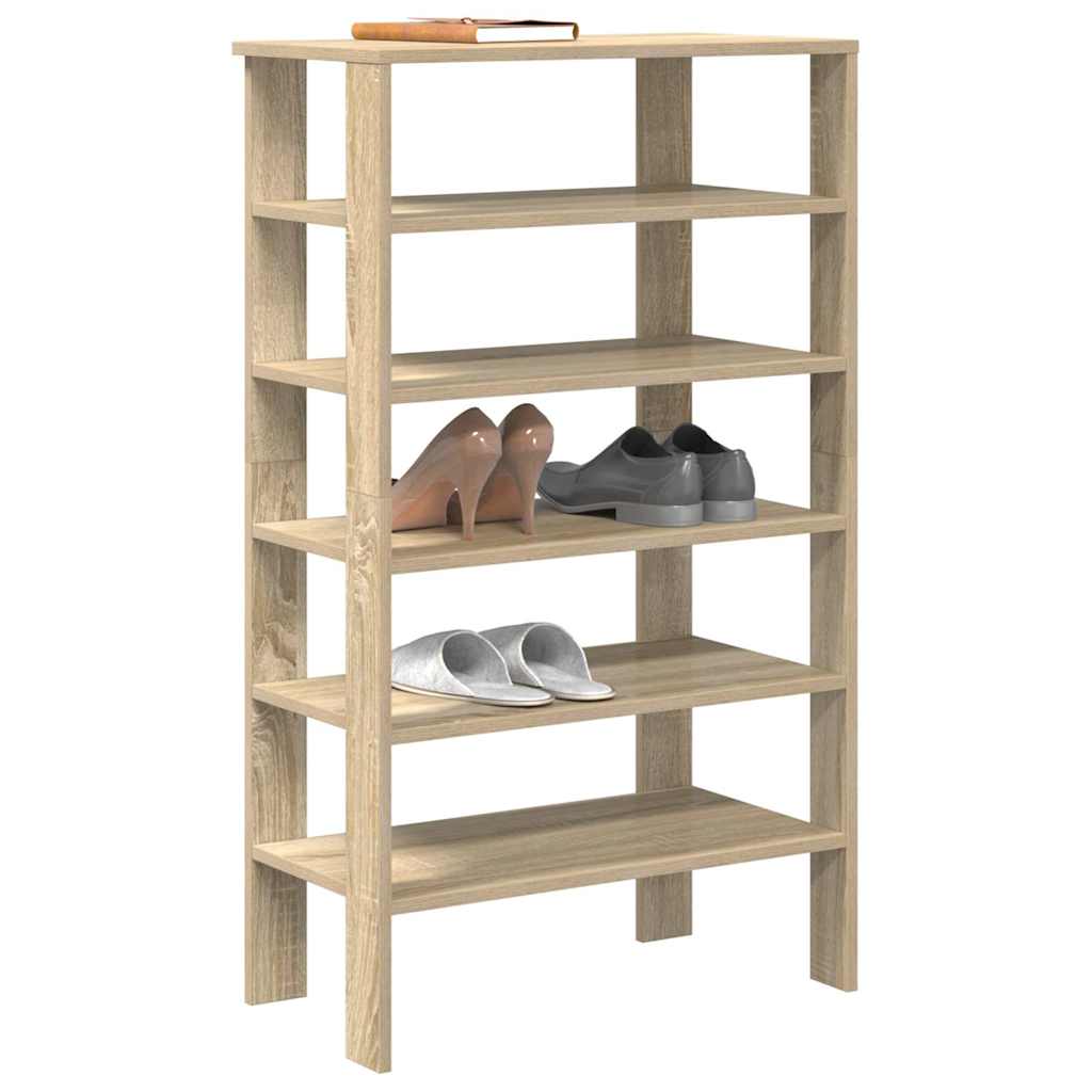 VIDAXL -Schuhregal 61x32x105 cm verarbeitetes Holz Sonoma Eiche gefärbt