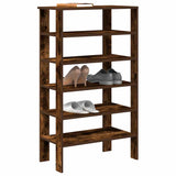 Vidaxl Shoe Rack 61x32x105 cm bearbetat trä rökt ekfärgad