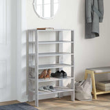 Vidaxl Shoe Rack 61x32x105 cm bearbetad trägrå sonoma ekfärgad