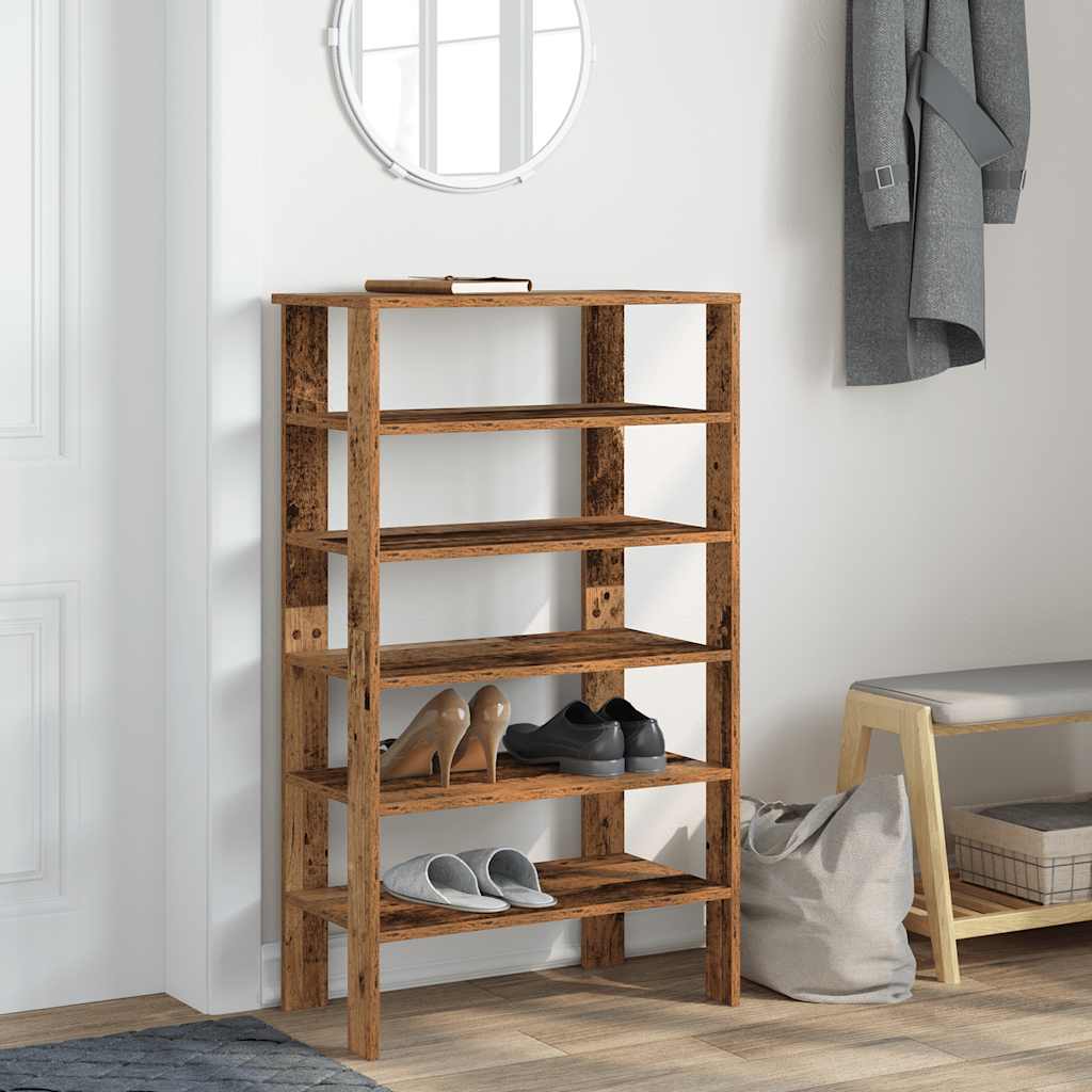 VidaXL shoe rack 61x32x105 cm processed wood old wood -colored