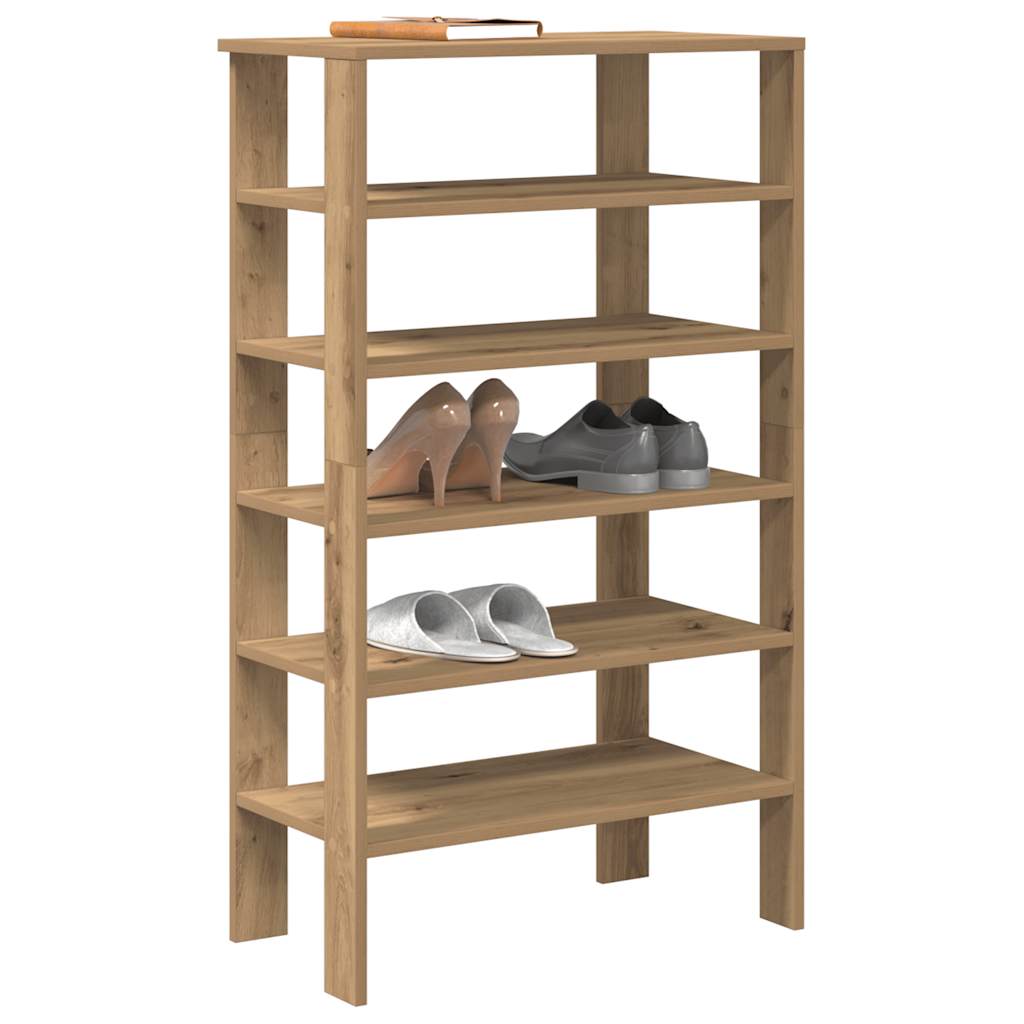 VidaXL shoe rack 61x32x105 cm processed wood artisanal oak color