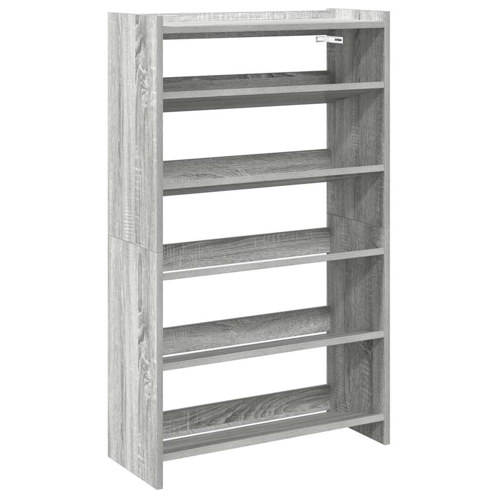 VidaXL shoe rack 60x25x100 cm processed wood gray sonoma oak colored