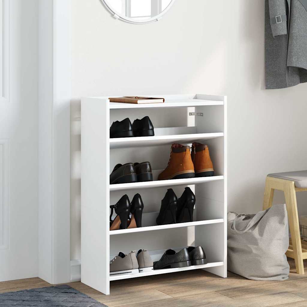 VidaXL shoe rack 60x25x81 cm processed wood white