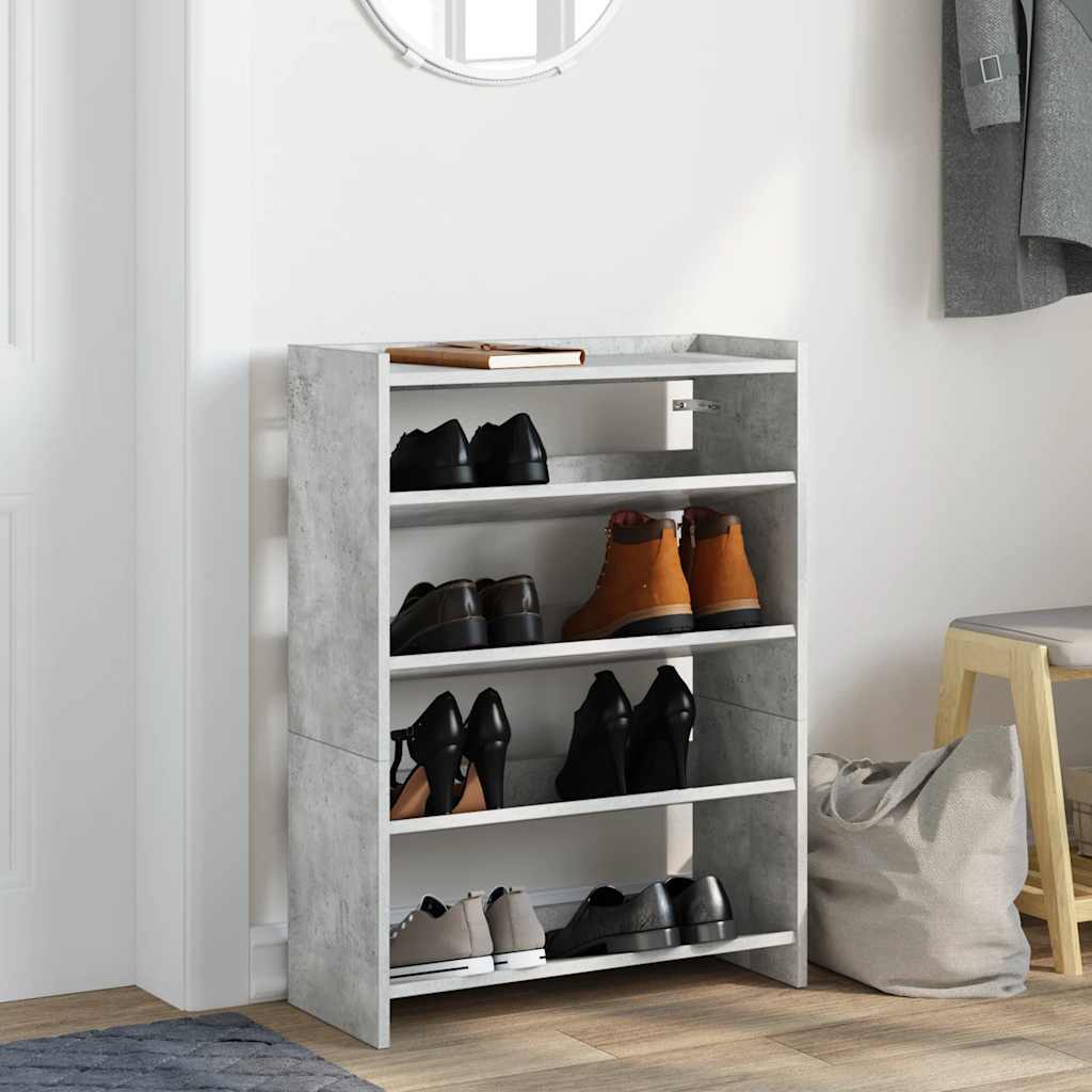 Vidaxl Shoe Rack 60x25x81 cm przetworzona drewniana cena betonu