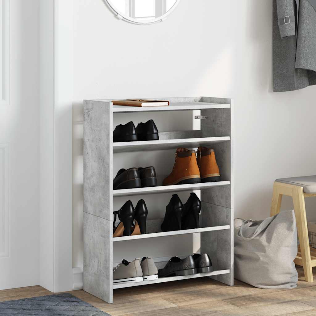 Vidaxx Schuhregal 60x25x81 cm Holzwerkstoff Betongrau