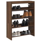 Rack de chaussures Vidaxl 60x25x81 cm Couleur de chêne brun en bois transformé