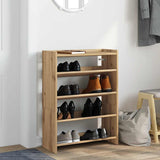 Vidaxl shoe rack 60x25x81 cm processed wood artisanal oak color