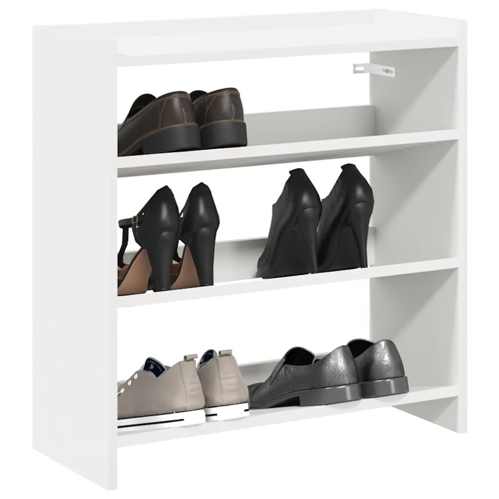 Vidaxl Shoe Rack 60x25x62 cm bearbetat trävit