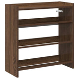 Vidaxl Shoe Rack 60x25x62 CM Color de roble de madera procesada