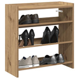 Vidaxl Shoe Rack 60x25x62 cm Forarbejdet træ Artisanal eg Farve