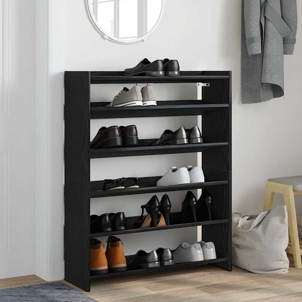 Vidaxl Shoe Rack 80x25x100 cm bearbetat trämall