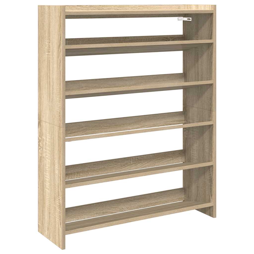 Vidaxx Schuhregal 80x25x100 cm Holzwerkstoff Sonoma-Eiche-farbig