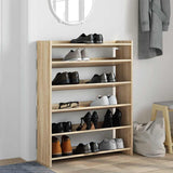 Vidaxl Shoe Rack 80x25x100 cm de madera procesada Sonoma Oak coloreed