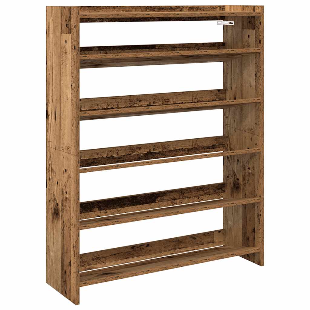 Vidaxl Schong Rack 80x25x100 cm veraarbechte Holz alen Holz -Colored