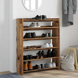 Vidaxx Schuhregal 80x25x100 cm fertiges Holz, altholzfarben