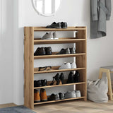 Vidaxl Shoe Rack 80x25x100 cm bearbetad trähantverk