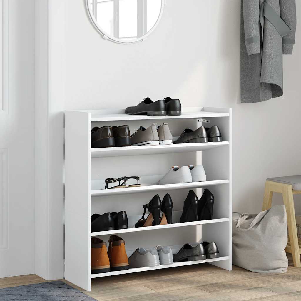 VidaXL shoe rack 80x25x81 cm processed wood white