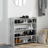 Vidaxl Shoe Rack 80x25x81 cm Behandlet tre betongpris