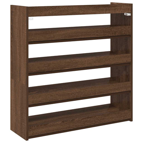 Vidaxx Schuhregal 80 x 25 x 81 cm, fertige Holzfarbe, braune Eiche
