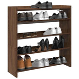 Vidaxl Shoe Rack 80x25x81 cm forarbejdet træbrun eg farve