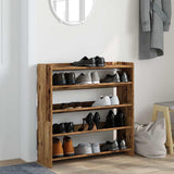 Rack de chaussures Vidaxl 80x25x81 cm Bois transformé Old Wood -Colored