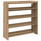 VidaXL Schuhregal 80x25x81 cm aus handgefertigtem Holz, handwerkliche Eichenfarbe