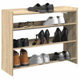 Vidaxl Shoe Rack 80x25x62 cm forarbejdet træ sonoma eg farvet