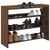 Vidaxl Shoe Rack 80x25x62 cm forarbejdet træbrun eg farve