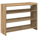 Vidaxx Schuhregal 80x25x62 cm aus handgefertigtem Holz, handwerkliche Eichenfarbe