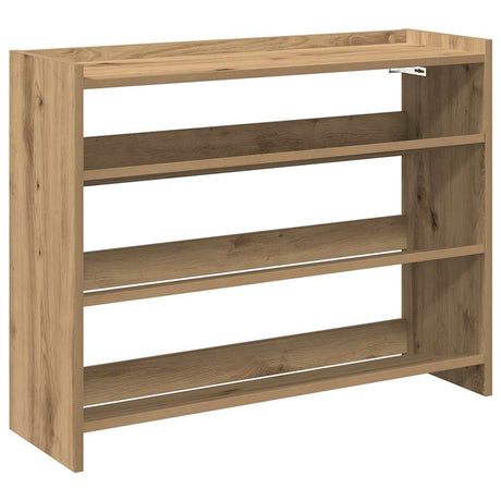 Vidaxx Schuhregal 80x25x62 cm aus handgefertigtem Holz, handwerkliche Eichenfarbe