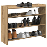 Vidaxl Shoe Rack 80x25x62 cm Behandlet trehåndverkeral eikfarge