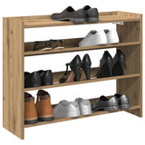 Vidaxx Schuhregal 80x25x62 cm aus handgefertigtem Holz, handwerkliche Eichenfarbe
