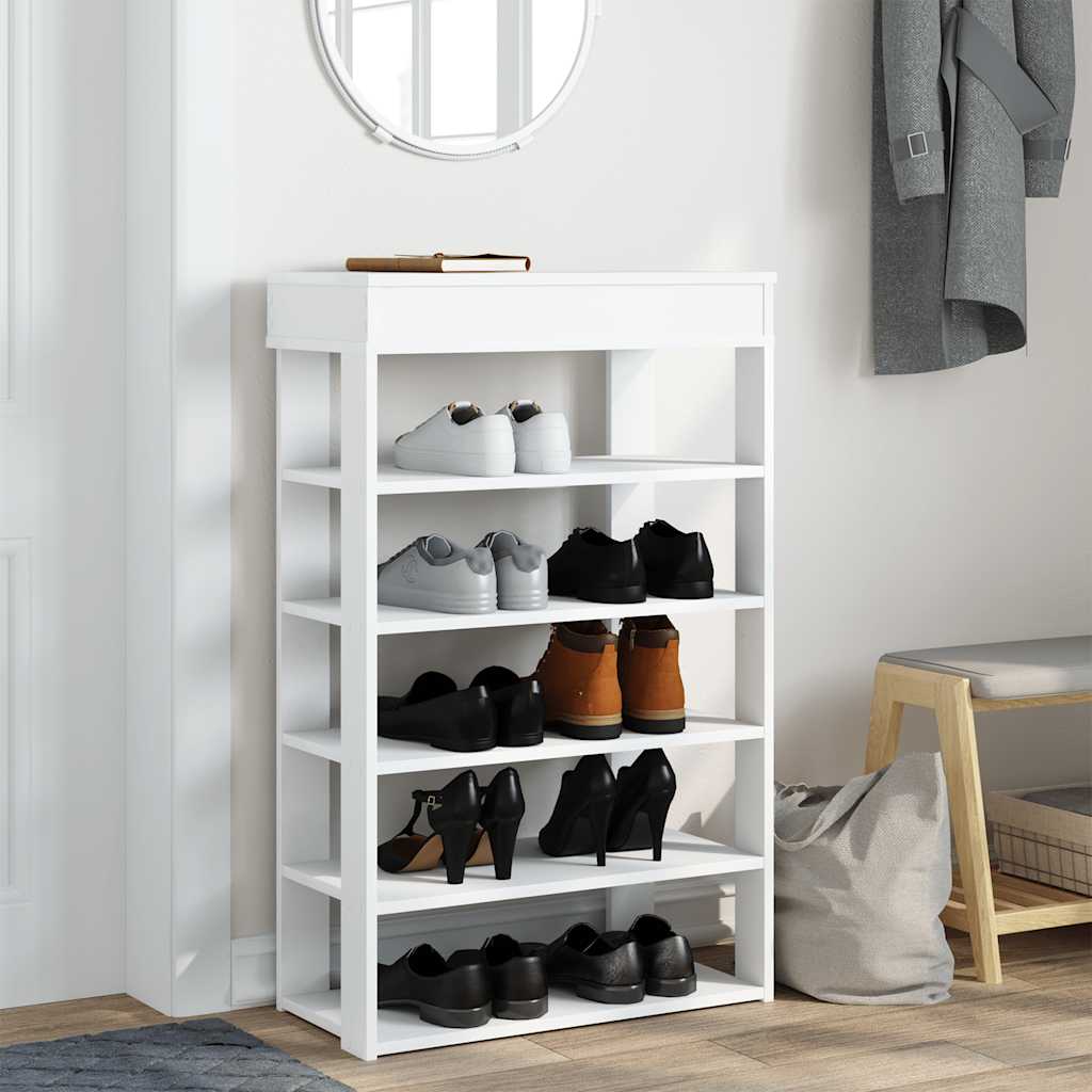 VidaXL shoe rack 60x30x98 cm processed wood white