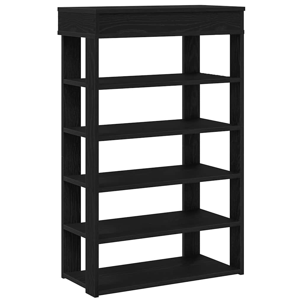 Vidaxl Shoe Rack 60x30x98 cm de madera procesada negra