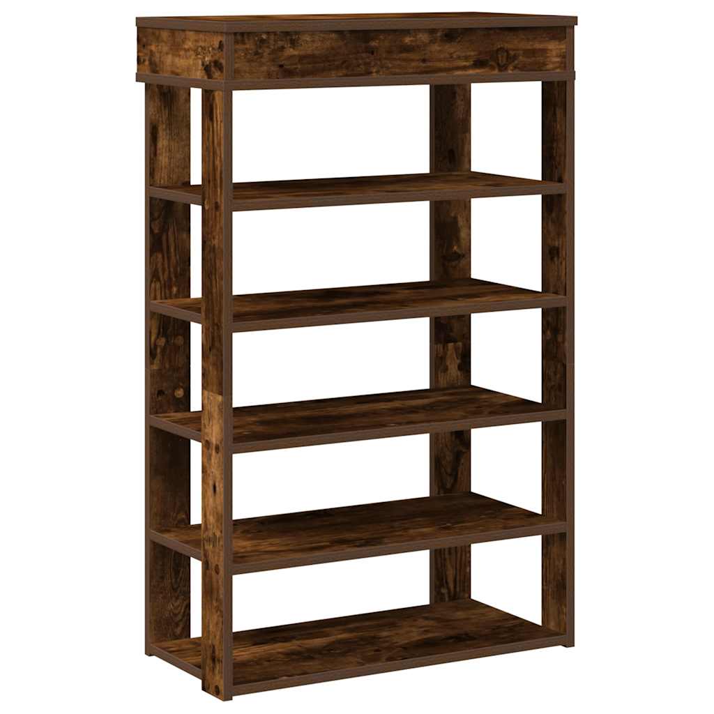 VidaXL shoe rack 60x30x98 cm processed wood smoked oak colored