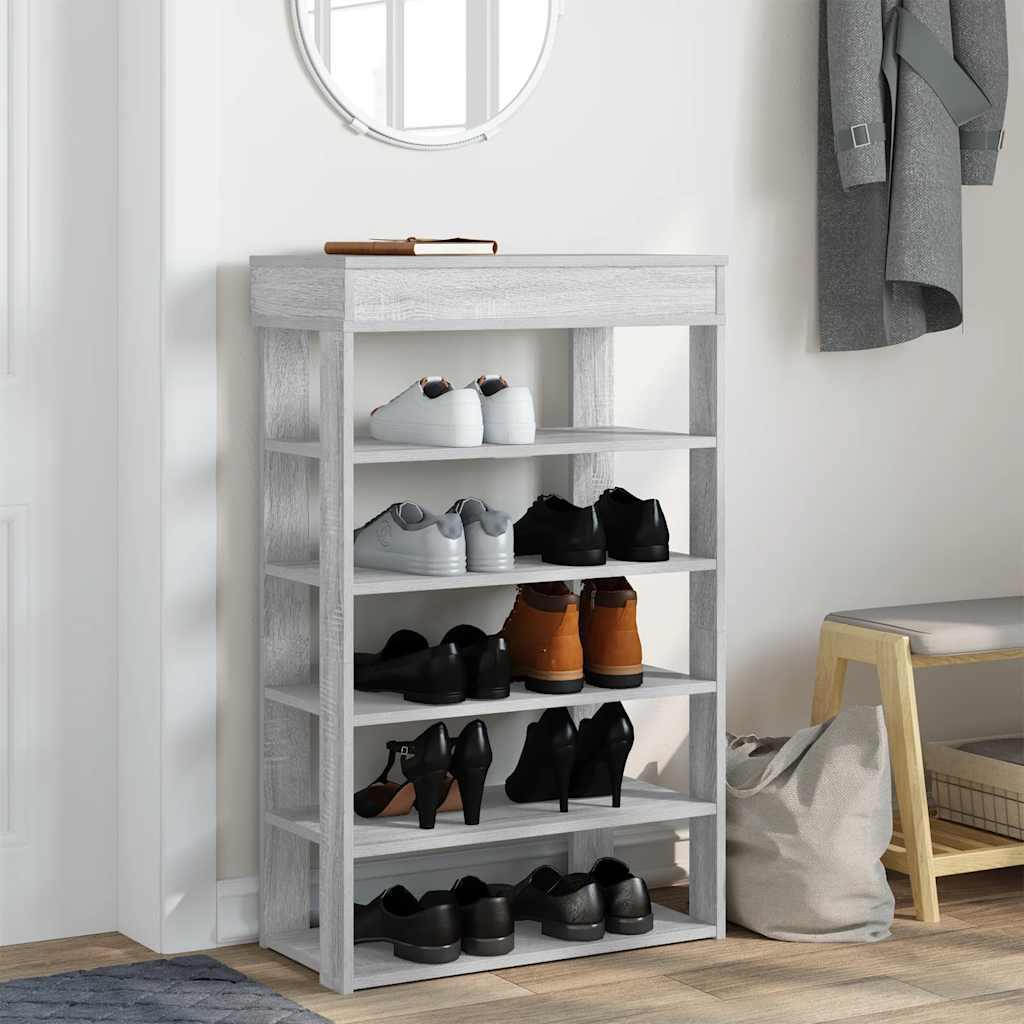 VidaXL shoe rack 60x30x98 cm Processed Wood Gray Sonoma