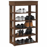 Vidaxl Shoe Rack 60x30x98 cm forarbejdet træbrun eg farve