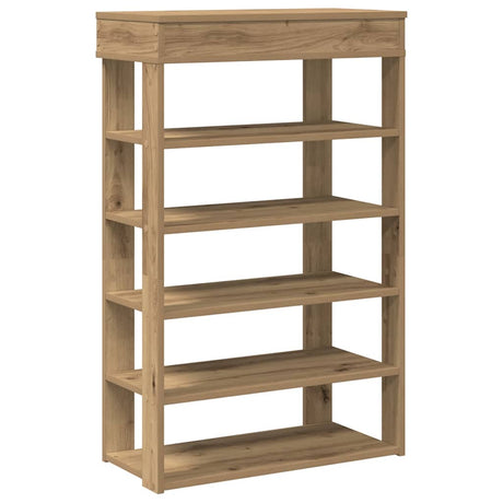 Vidaxx Schuhregal 60x30x98 cm aus handgefertigtem Holz, handwerkliche Eichenfarbe